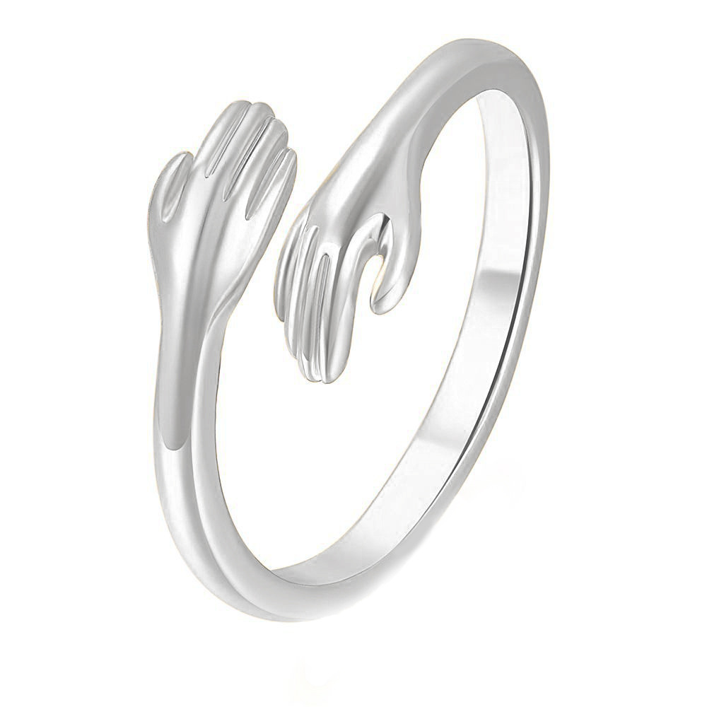 Adjustable Hands Embrace Open Rings Hugging Hand Ring Romantic Couple Hug Vintage Charming Statement Lover Wedding Ring Band Valentine's Day Jewelry
Adjustable Hands Embrace Open Rings Hugging Hand Ring Romantic Couple Hug Vintage Charming Statement Lover Wedding Ring Band Valentine's Day Jewelry