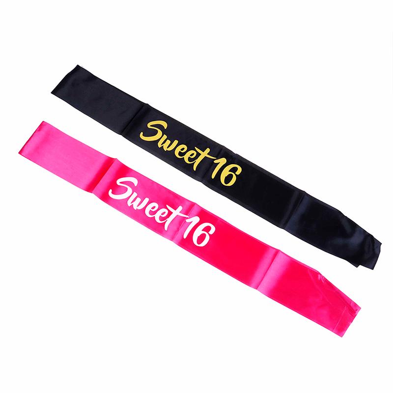 Party Decoration Sweet 16 Cake Topper/Letters Printed Satin Sash/Letters Rose Heart Banner Hanging 16th Birthday Themes
Party Decoration Sweet 16 Cake Topper/Letters Printed Satin Sash/Letters Rose Heart Banner Hanging 16th Birthday Themes