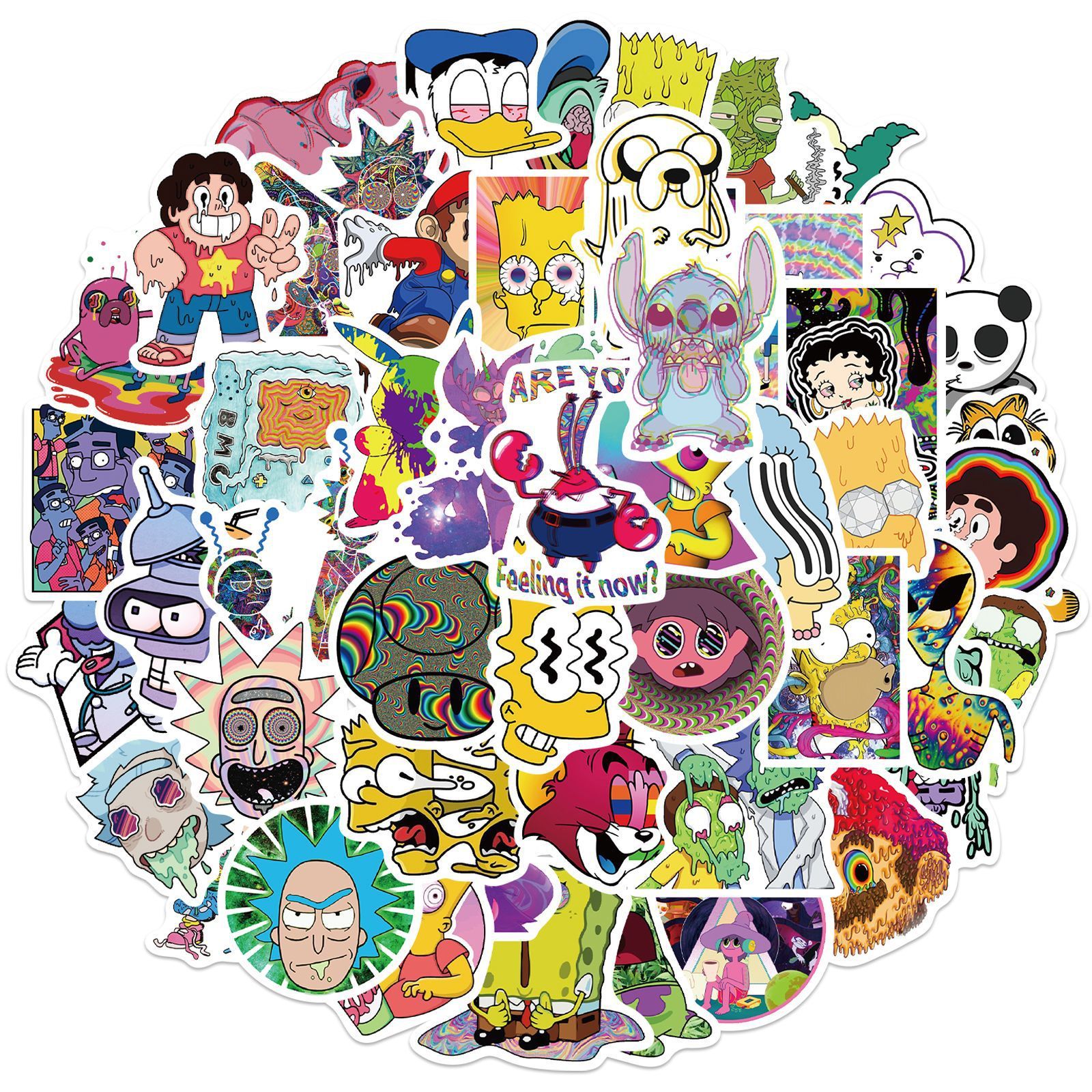 New Sexy 52PCS Psychedelic Aesthetics Cartoon Stickers DIY Laptop Guitar Luggage Fridge Waterproof Graffiti Sticker Decal Kid Classic Toy
New Sexy 52PCS Psychedelic Aesthetics Cartoon Stickers DIY Laptop Guitar Luggage Fridge Waterproof Graffiti Sticker Decal Kid Classic Toy