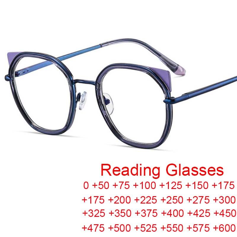 Sunglasses Designer Reading Glasses Women Fashion Blue Light Blocking TR90 Metal Round Cateye With Prescription 0 - 600 LeesbrilSunglasses
Sunglasses Designer Reading Glasses Women Fashion Blue Light Blocking TR90 Metal Round Cateye With Prescription 0 - 600 LeesbrilSunglasses