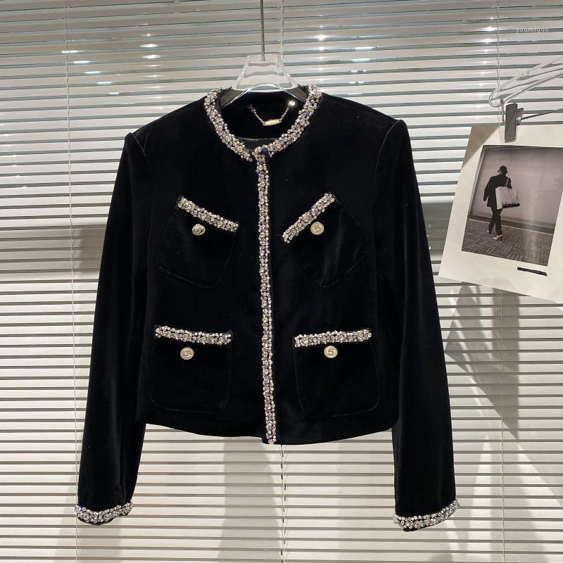 Women' Suits & Blazers Winter Blazer Women 2022 Autumn Rhinestone Beaded Velvet Round Neck Business Suit Female Long Sleeve Black Casual Ja
Women' Suits & Blazers Winter Blazer Women 2022 Autumn Rhinestone Beaded Velvet Round Neck Business Suit Female Long Sleeve Black Casual Ja