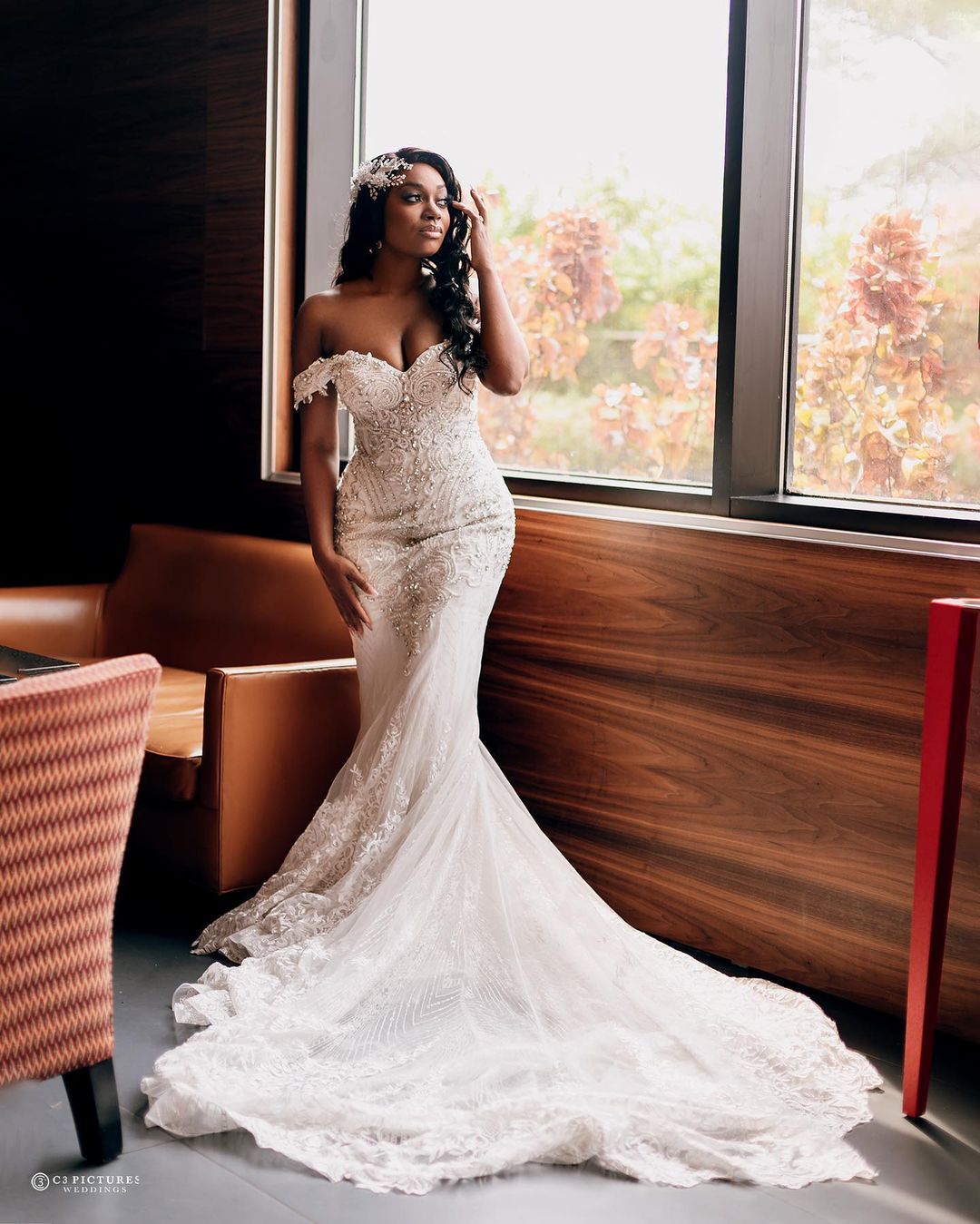 2022 Plus Size Arabic Aso Ebi Mermaid Luxurious Lace Wedding Dress Beaded Crystals Vintage Bridal Gowns Dresses ZJ044