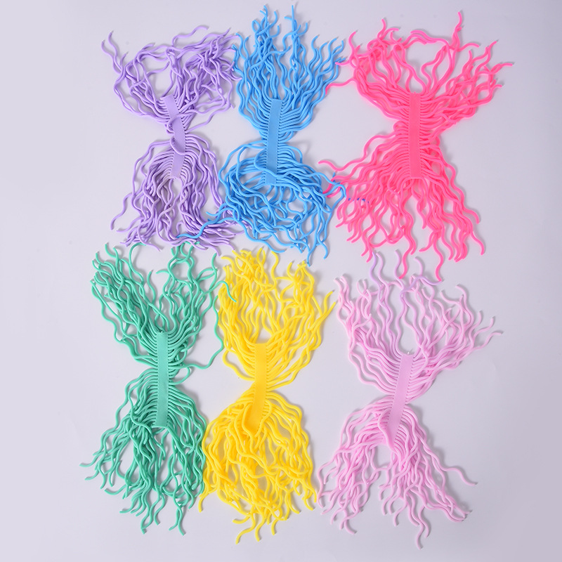Fidget Toys New Hot Selling TPR Soft Glue Decompression Vent Decompression Noodles Elastic Pull Rope Spaghetti Factory Direct Sales