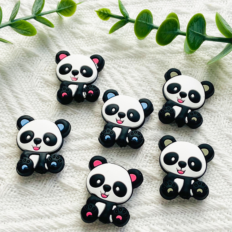 10Pcs Baby Silicone Beads Food Grade Silicone Teether Chewing Beads Cartoon Animal DIY Jewelry Pacifier Chain Gift Accessories 220815