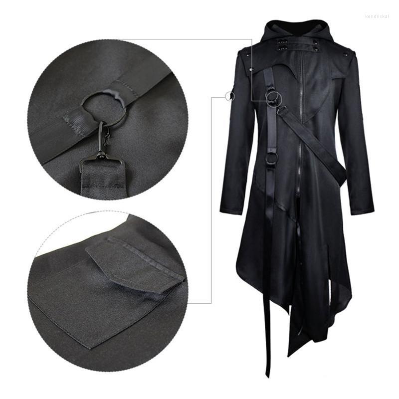 Men' Trench Coats Men Black Medieval Retro Coat Cosplay Halloween Punk Steam Game Performance Prop Costume Autumn Winter Hooded Jacket Kend
Men' Trench Coats Men Black Medieval Retro Coat Cosplay Halloween Punk Steam Game Performance Prop Costume Autumn Winter Hooded Jacket Kend
