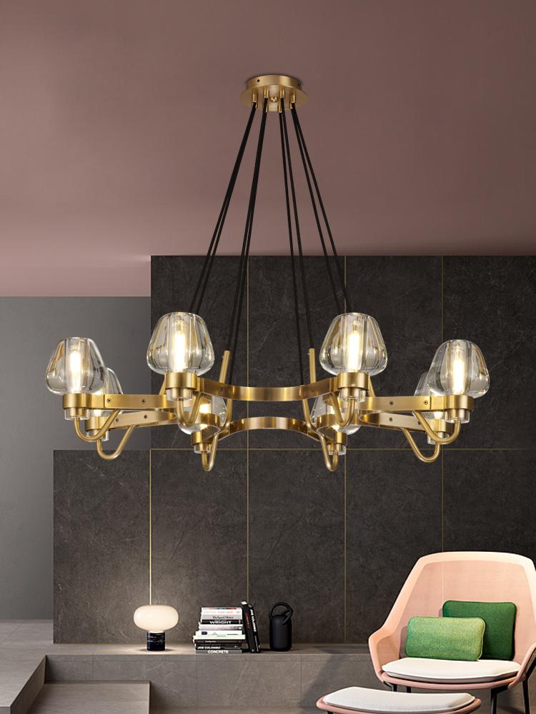 Pendant Lamps Postmodern Light Luxury Chandelier Simple Living Room Dining Copper Bedroom Study Crystal
Pendant Lamps Postmodern Light Luxury Chandelier Simple Living Room Dining Copper Bedroom Study Crystal