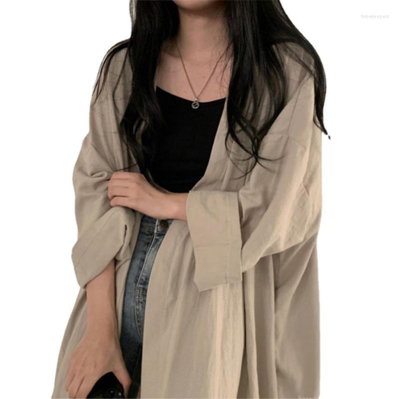 Women's Knits & Tees Korean Women Kimono Long Cardigan Summer Linen Blouse Female Sleeve Casual Solid Ladies Tops Sun Protection Time22, Black
Women's Knits & Tees Korean Women Kimono Long Cardigan Summer Linen Blouse Female Sleeve Casual Solid Ladies Tops Sun Protection Time22, Black