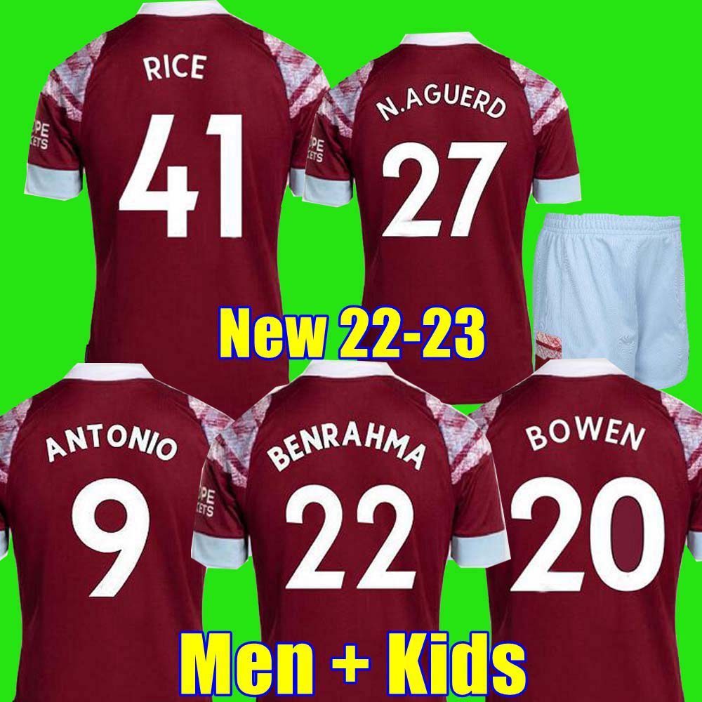 22 22 23 West Hams BOWEN RICE Soccer Jerseys BENRAHMA LANZINI ANTONIO YARMOLENKO NOBLE FORNALS DAWSON Vlasic SOUCEK 2022 Jersey Football Shirt Mens Kids Kit AGUERD, 22/23 home adult
22 22 23 West Hams BOWEN RICE Soccer Jerseys BENRAHMA LANZINI ANTONIO YARMOLENKO NOBLE FORNALS DAWSON Vlasic SOUCEK 2022 Jersey Football Shirt Mens Kids Kit AGUERD, 22/23 home adult