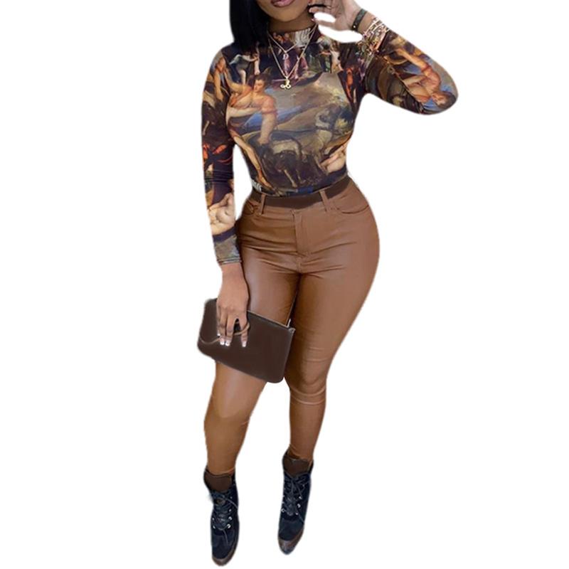 Women' Two Piece Pants Sexy Retro Classic Printed Bodycon Bodysuit Long Sleeve Mock Neck Sheath Open Crotch Basic Overalls Women Body Top, White
Women' Two Piece Pants Sexy Retro Classic Printed Bodycon Bodysuit Long Sleeve Mock Neck Sheath Open Crotch Basic Overalls Women Body Top, White
