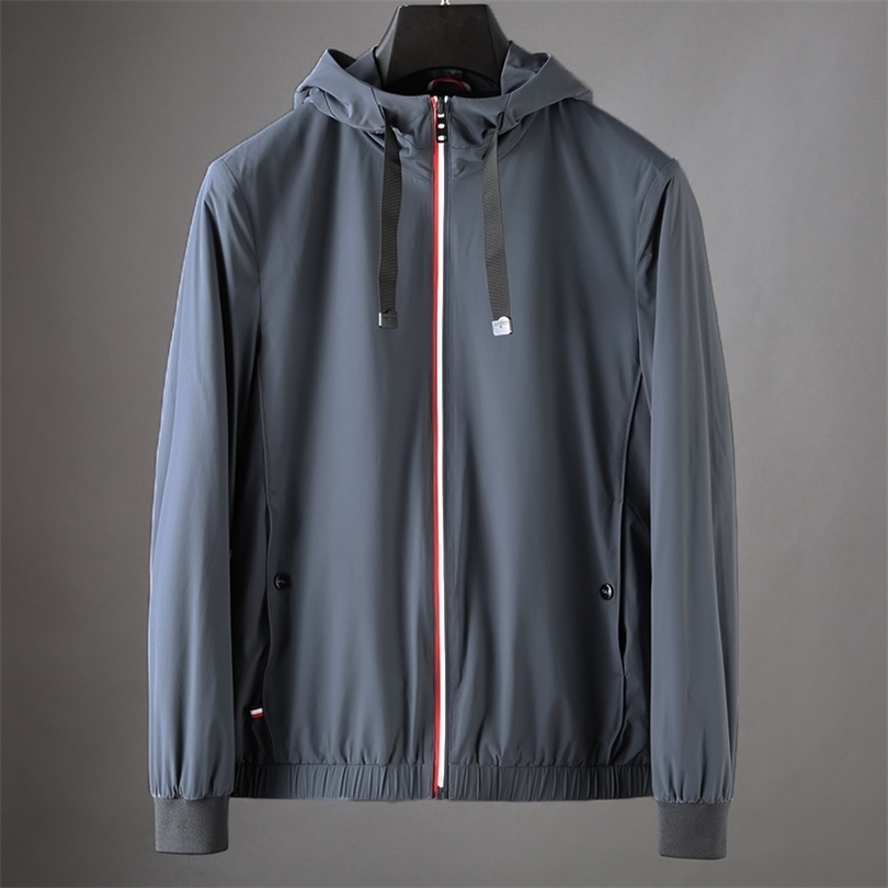 JSBD fall bomber jacket men's black solid size 3XL jacket men's hooded zipper jacket T200502