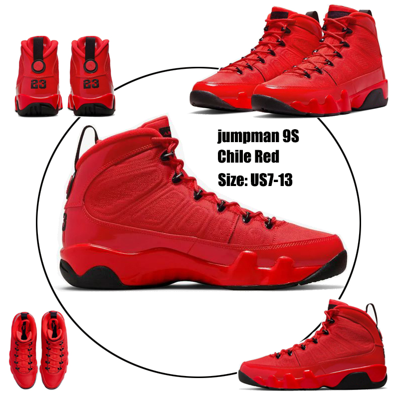 9 9s Chile Red Mens basketball shoes bred Change The World University gold UNC Designer men sports trainers Sneakers US7-13 Man Lakers PE, 12 lakers pe
9 9s Chile Red Mens basketball shoes bred Change The World University gold UNC Designer men sports trainers Sneakers US7-13 Man Lakers PE, 12 lakers pe