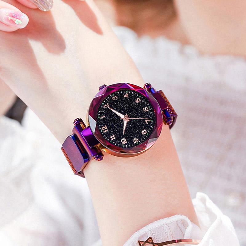Wristwatches Luxury Luminous Women Watches Starry Sky Magnetic Female Wristwatch Waterproof Rhinestone Clock Relogio Feminino Montre FemmeWr, Brown
Wristwatches Luxury Luminous Women Watches Starry Sky Magnetic Female Wristwatch Waterproof Rhinestone Clock Relogio Feminino Montre FemmeWr, Brown