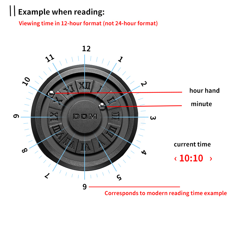 DOM Trend Concept Personality Men's Watch Creative Scrolling Pointer magnetic force Fashion watch for men Waterproof M-1345 220810