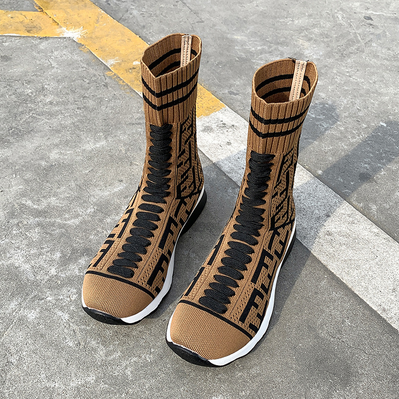 Knitted Breathable Casual Sports Socks Boots Women Shoes Flat Letter Mid-tube Non-slip Elastic Stovepipe Boots HM559, Clear
Knitted Breathable Casual Sports Socks Boots Women Shoes Flat Letter Mid-tube Non-slip Elastic Stovepipe Boots HM559, Clear