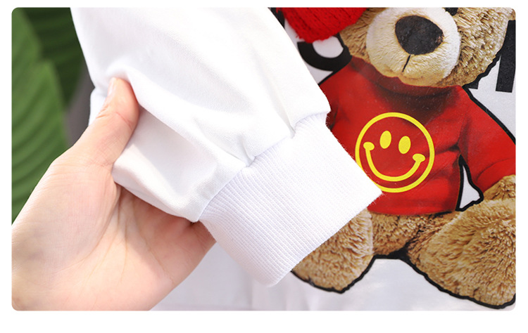 Spring Children Outfits Autumn Baby Boys Girls Clothing Sets Toddler Kids Sportswear Infant Cartoon Bear T Shirt Pants