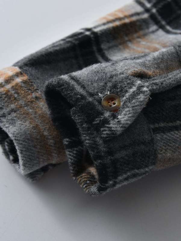 Toddler Boys Plaid Button Through Overcoat SHE