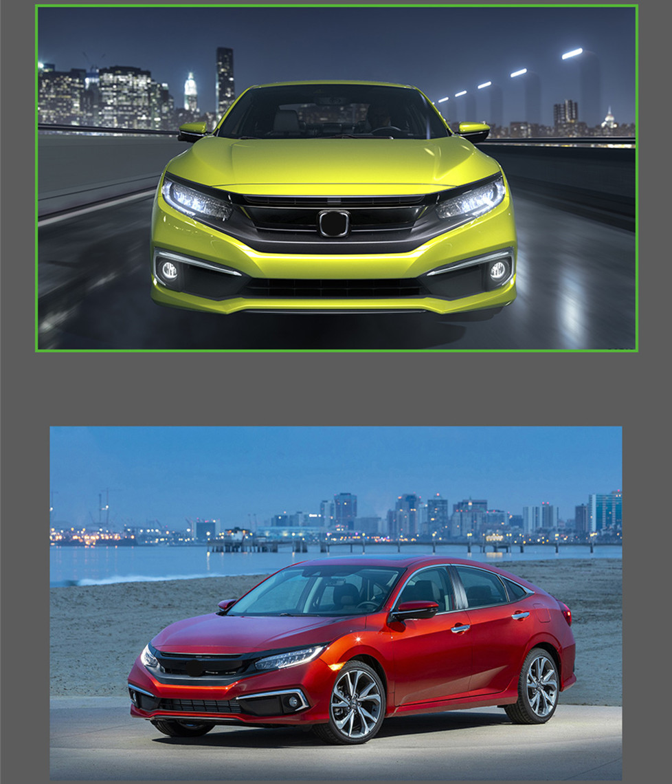 Full LED front lights For Honda CIVIC X G10 16-21 DRL Dynamic Turn Signal Headlight High Beam Lamp Projector Lens