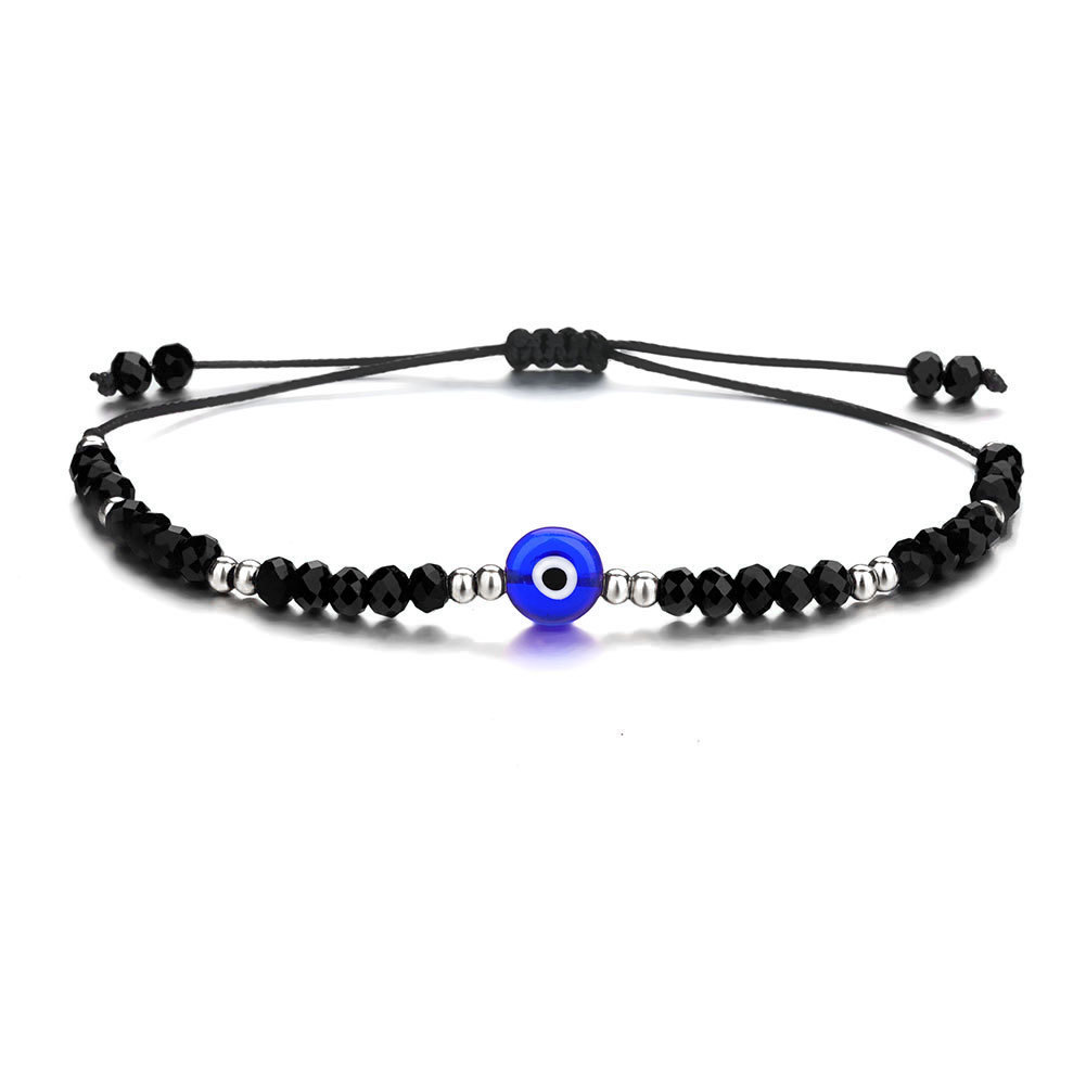 Turkish Evil Red Blue Eye Beads Bracelet Braided Rope Chain Colorful Crystal Beads Bracelets for Women Handmade Jewelry Gifts