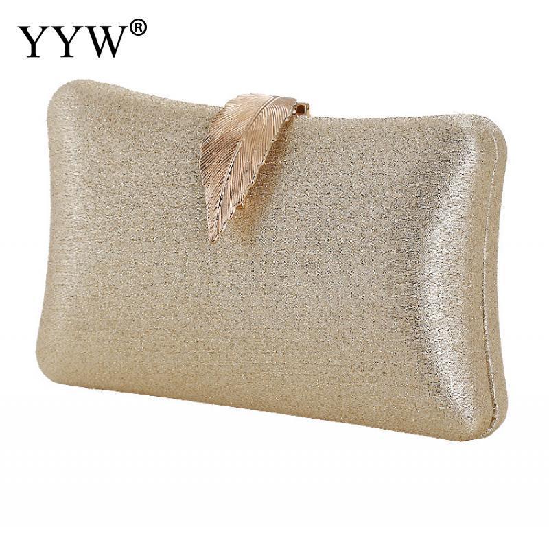 Glitter Blings Women Purses Clutch Evening Bag Metal Leaf Hasp Handbag With Chain Bridal For Party Wedding Cocktail Parites 220527