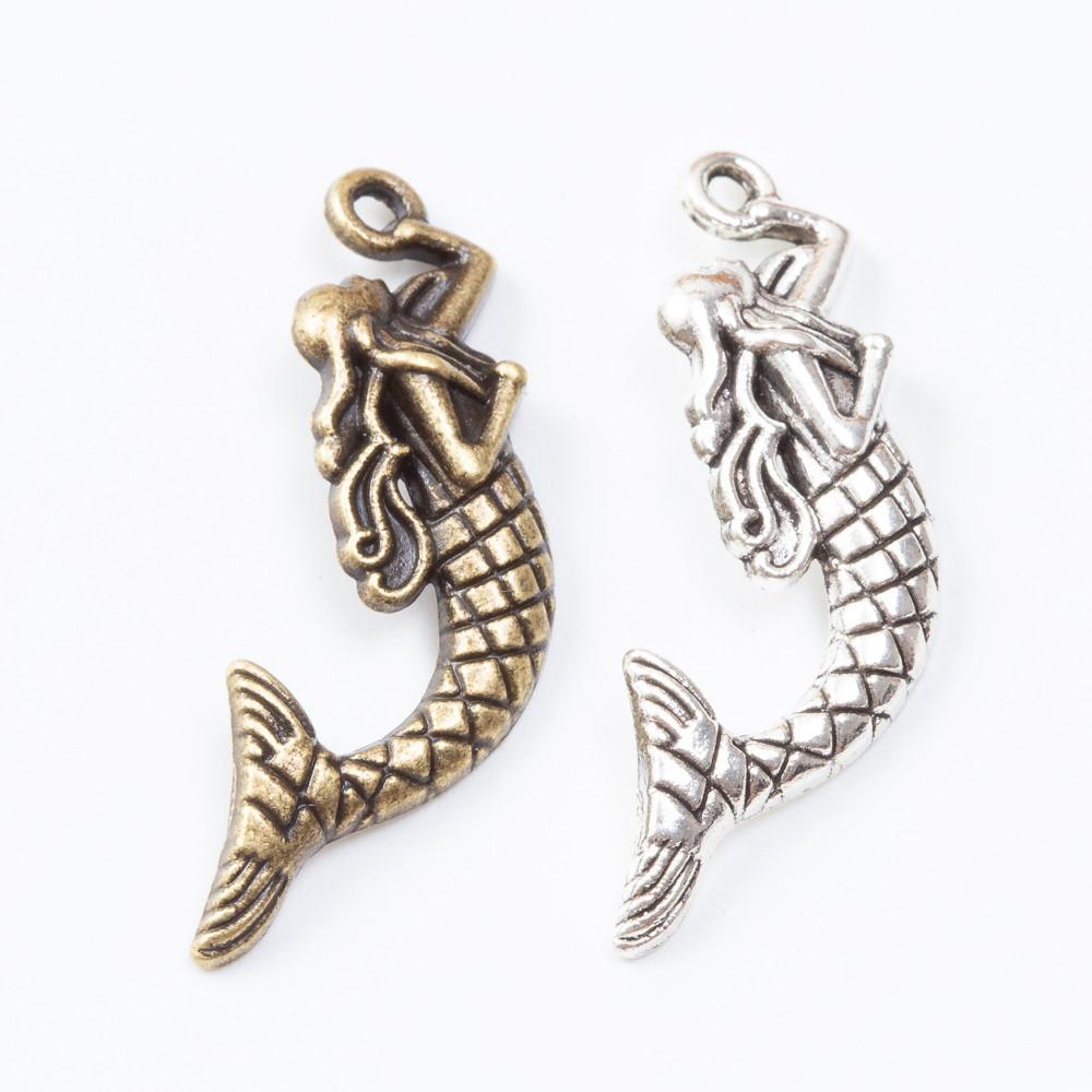 80pcs 34*12mm Vintage bronze antique Silver color mermaid charms metal alloy pendant for bracelet earring necklace diy jewelry
80pcs 34*12mm Vintage bronze antique Silver color mermaid charms metal alloy pendant for bracelet earring necklace diy jewelry