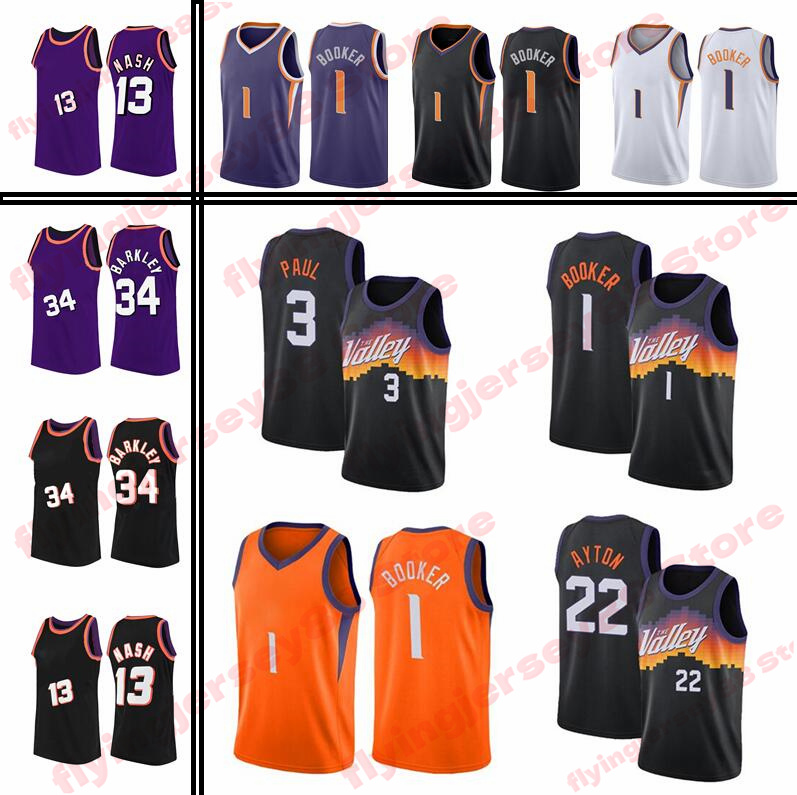 Devin Booker Chris Paul 1 3 22 DeAndre Ayton Basketball Jersey Mens Retro Mesh Steve Nash Charles Barkley 13 34 Jerseys Embroidery Logos, Black
Devin Booker Chris Paul 1 3 22 DeAndre Ayton Basketball Jersey Mens Retro Mesh Steve Nash Charles Barkley 13 34 Jerseys Embroidery Logos, Black