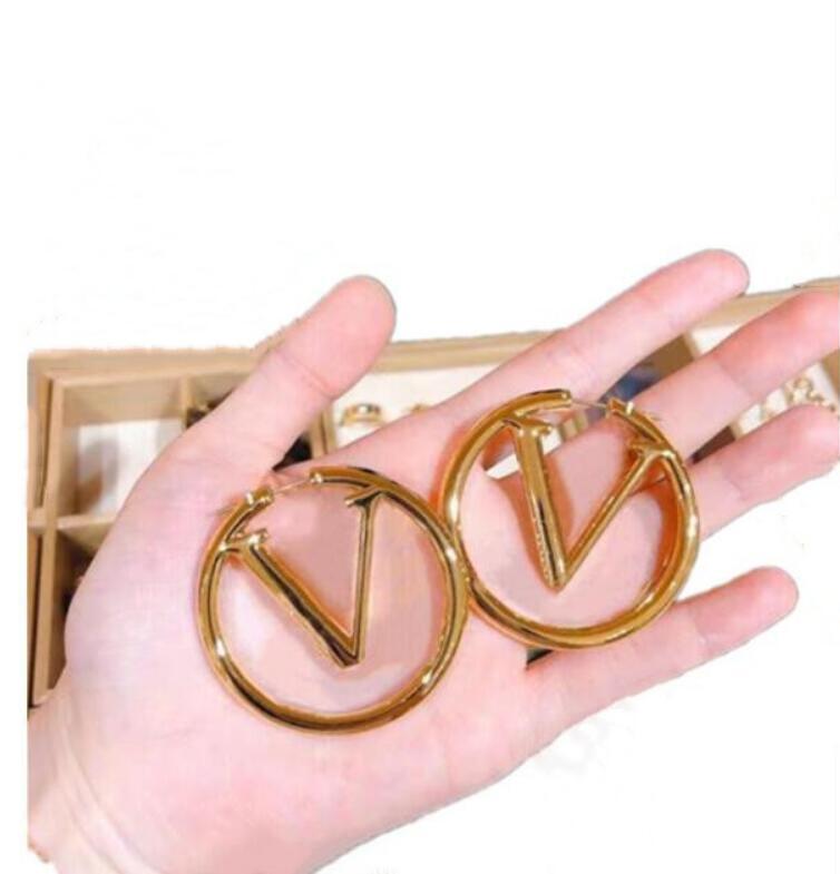 2023 Hot designer earrings Stud Fashion gold hoop earrings for lady Women Party earring New Wedding Lovers gift engagement Jewelry Bride