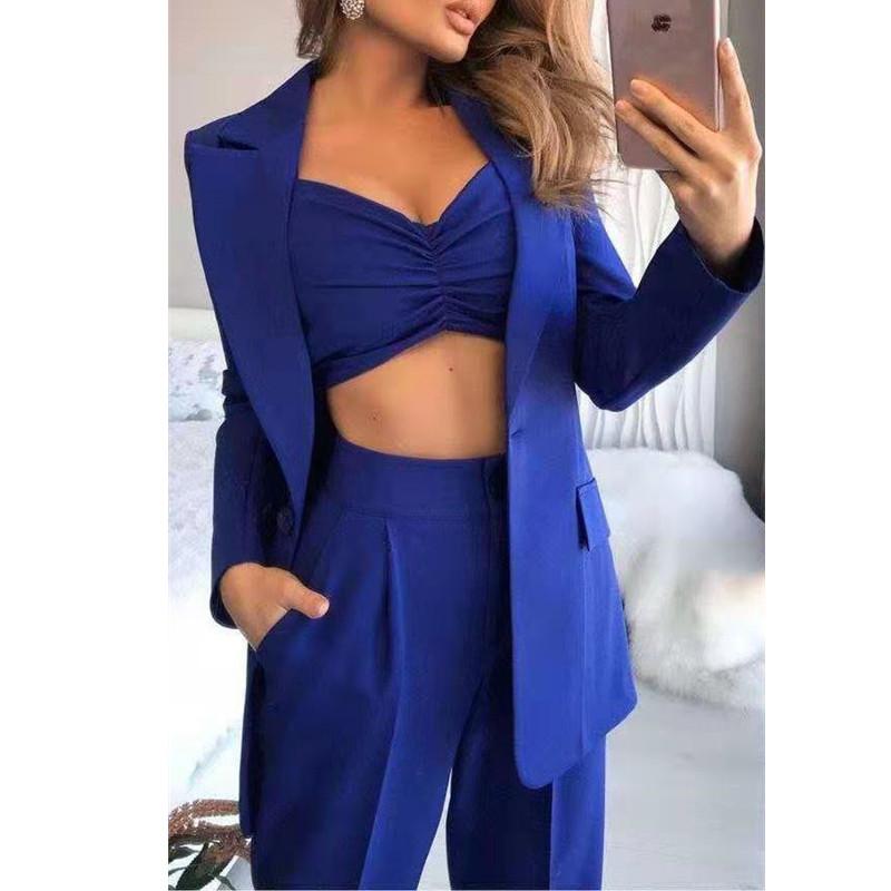 Women' Two Piece Pants Women Suits Female Pant Office Lady Formal Business Set Work Wear Blazers Camis Tops And 3 Pieces, Black
Women' Two Piece Pants Women Suits Female Pant Office Lady Formal Business Set Work Wear Blazers Camis Tops And 3 Pieces, Black