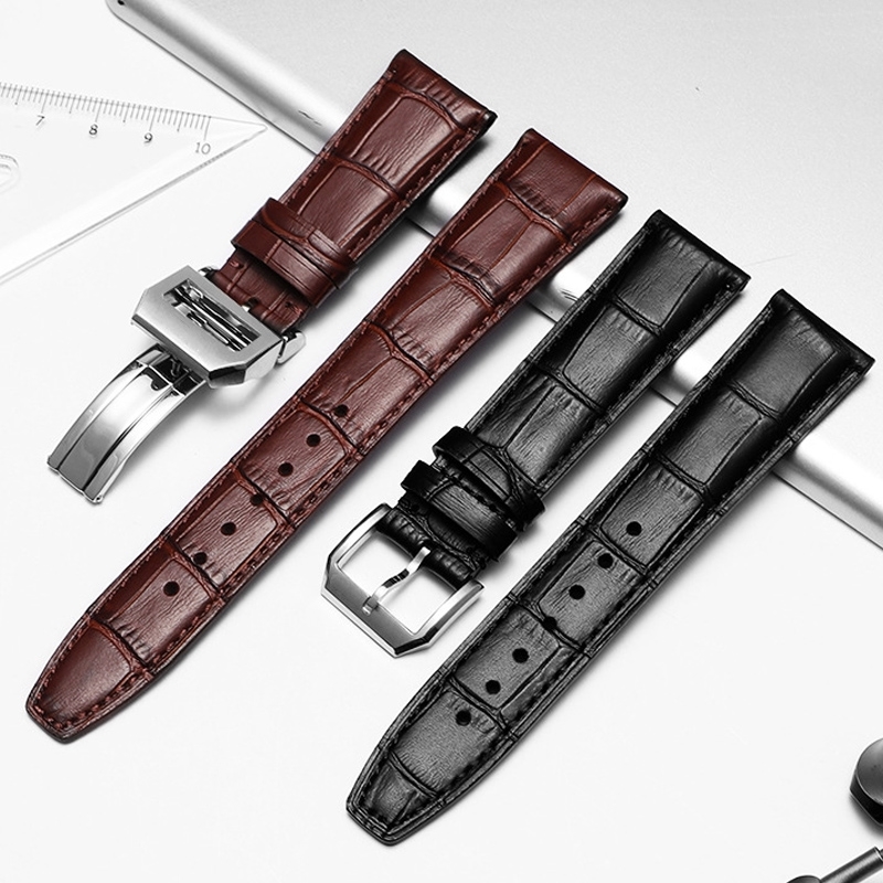 Watch Band For IWC PORTOFINO PORTUGIESER Genuine Leather Men 20mm 22mm Strap Chain Accessories Bracelet W220419