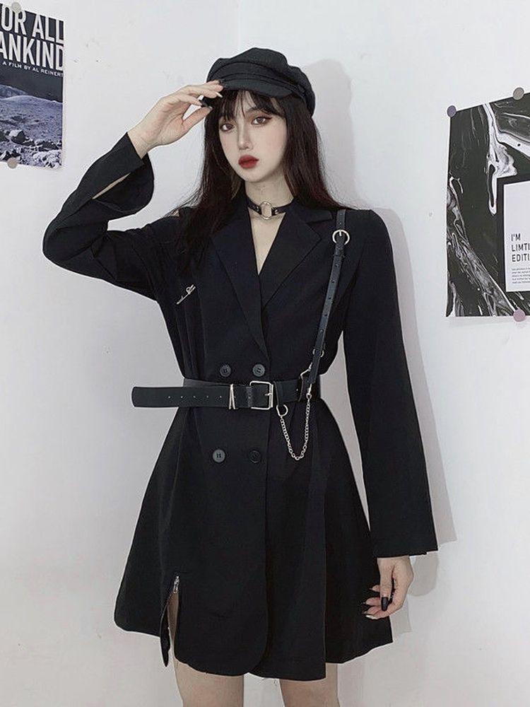 Women's Suits & Blazers Black Jacket Dress Women Korean Harajuku Vintage Suit Blazer Summer Dresses For 2022 Elegant Office Clothes Cosplay
Women's Suits & Blazers Black Jacket Dress Women Korean Harajuku Vintage Suit Blazer Summer Dresses For 2022 Elegant Office Clothes Cosplay