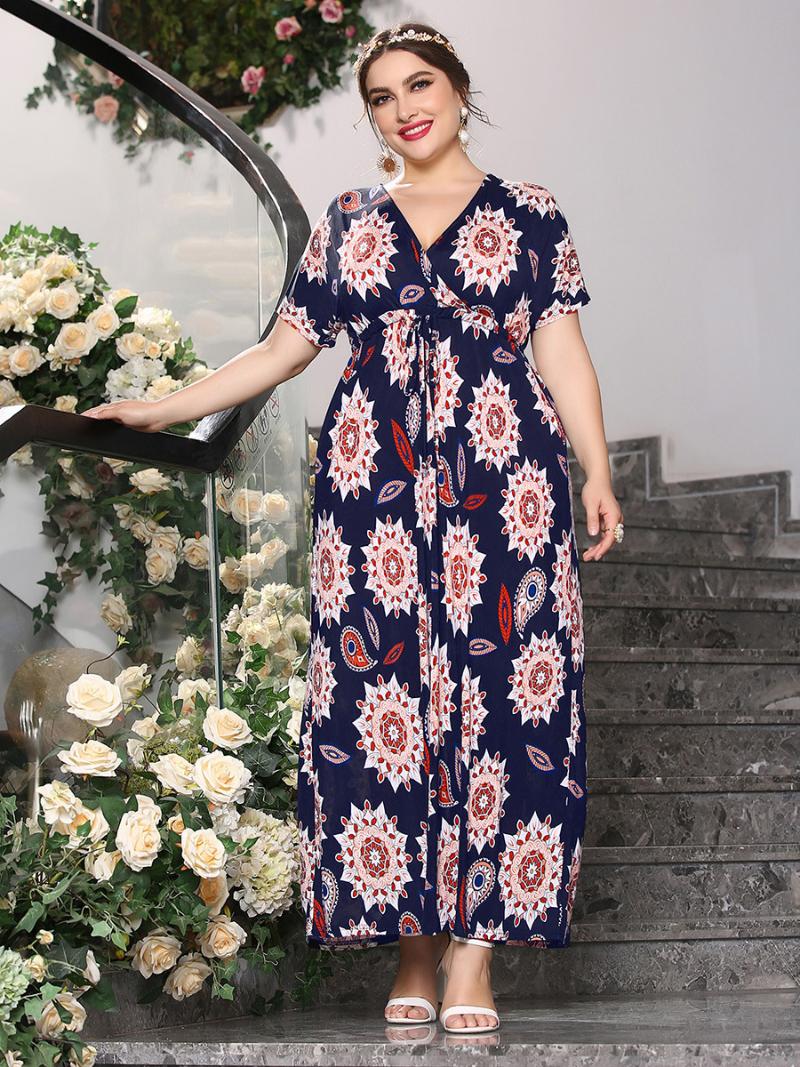 Plus Size Dresses Elegant Dress 2022 Summer Geometric Print Vintage Maxi Long Women High Waist Short Sleeve Party 5XL, Beige
Plus Size Dresses Elegant Dress 2022 Summer Geometric Print Vintage Maxi Long Women High Waist Short Sleeve Party 5XL, Beige