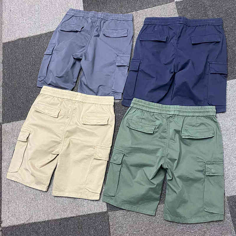 Summer men's and women's high-quality casual loose sports shorts cotton stone tooling embroidery shorts