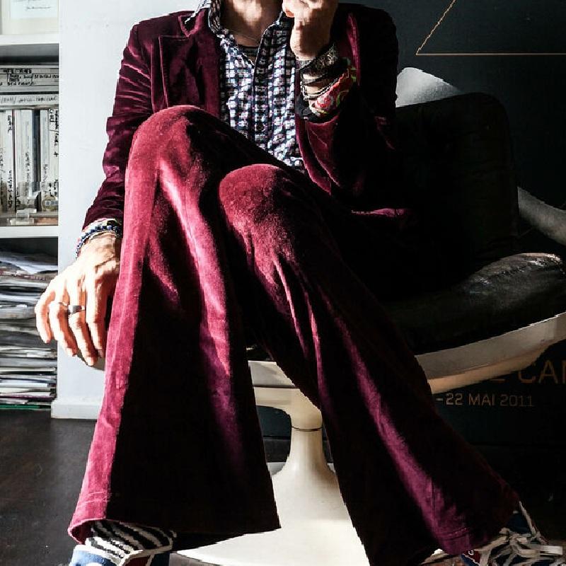 Men's Suits & Blazers Wine Red Velvet Jacket And Flared Trousers Mens For Wedding Man Blazer Bell-bottom Pants 2PCS Groom Tuxedos Trajes De, Black
Men's Suits & Blazers Wine Red Velvet Jacket And Flared Trousers Mens For Wedding Man Blazer Bell-bottom Pants 2PCS Groom Tuxedos Trajes De, Black