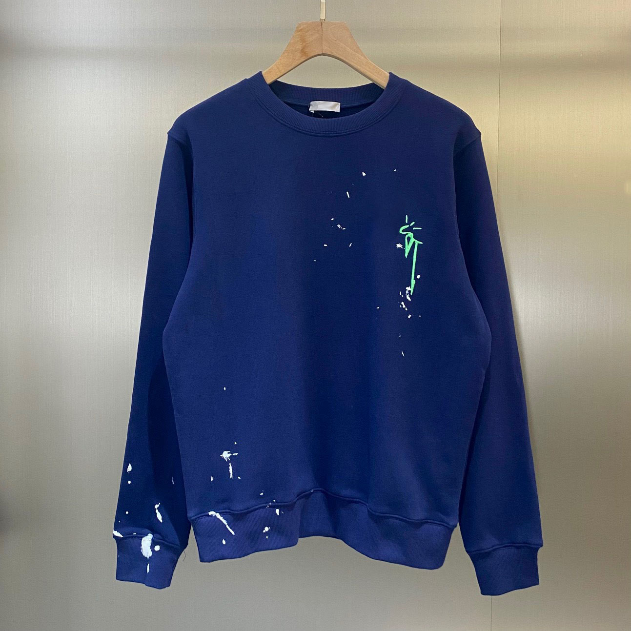 New AOP jacquard letter knitted sweater in autumn / winter 2022acquard knitting machine e Custom jnlarged detail crew neck cotton cefwE35e4, Blue
New AOP jacquard letter knitted sweater in autumn / winter 2022acquard knitting machine e Custom jnlarged detail crew neck cotton cefwE35e4, Blue