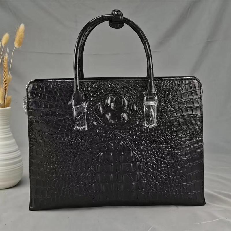 Briefcases Authentic Crocodile Skin ZIP Closure Businessmen Passcode Working Briefcase Genuine Alligator Leather Male Top-Handle HandbagBrie, Black
Briefcases Authentic Crocodile Skin ZIP Closure Businessmen Passcode Working Briefcase Genuine Alligator Leather Male Top-Handle HandbagBrie, Black
