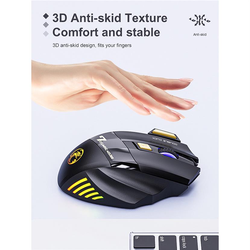 Rechargeable Wireless Mice Bluetooth Gamer Computer Ergonomic Gaming Mouse With Backlight RGB Silent Mouse For Laptop PC Epacket27