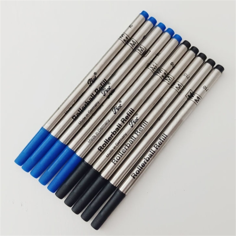 10pcs High Quality Monte Gel Pen Refill Black & Blue Rollerball Pen Refills 710 Screw School Office Writing Smooth Ink Accessories