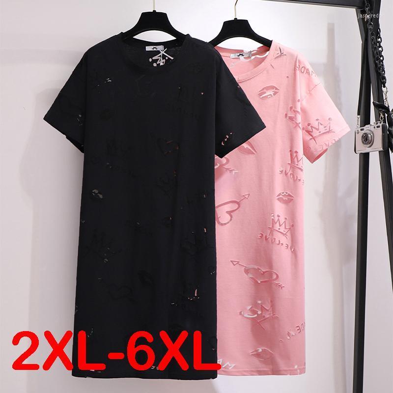 Plus Size Dresses Summer Women Korean INS Short-sleeved Mini Dress Casual Hollow-out Design T-shirt Skirt Jasp22, A0552-pink
Plus Size Dresses Summer Women Korean INS Short-sleeved Mini Dress Casual Hollow-out Design T-shirt Skirt Jasp22, A0552-pink
