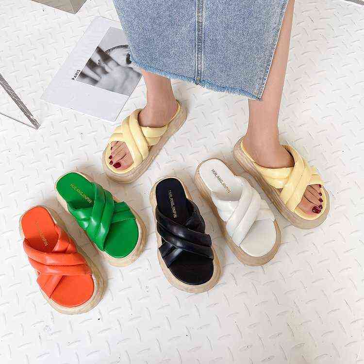 2022 Leather Flat Roman Shoes Women New Summer All-Match Cross Strap Sandals Female Ins Style Women's Sandals Y220412