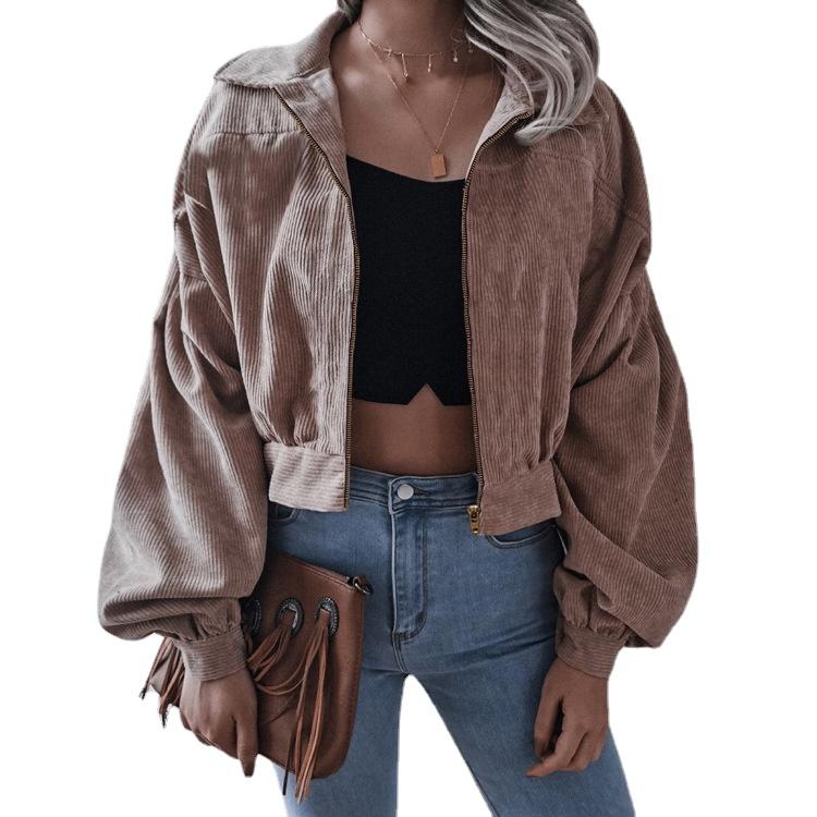 Women's Jackets Women Jacket Short Coat Corduroy Lapel Solid Long Sleeve Cropped Spring Autumn Outerwear Zip CoatsWomen's, Black
Women's Jackets Women Jacket Short Coat Corduroy Lapel Solid Long Sleeve Cropped Spring Autumn Outerwear Zip CoatsWomen's, Black