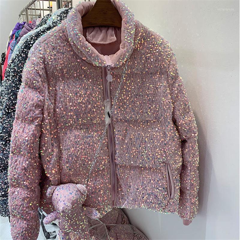 Women' Down & Parkas 2022 Harajuku Sequins Women Winter Bread Jacket Fashion Stand-up Collar Short For Thick Warm Woman Coat Luci22, Black
Women' Down & Parkas 2022 Harajuku Sequins Women Winter Bread Jacket Fashion Stand-up Collar Short For Thick Warm Woman Coat Luci22, Black