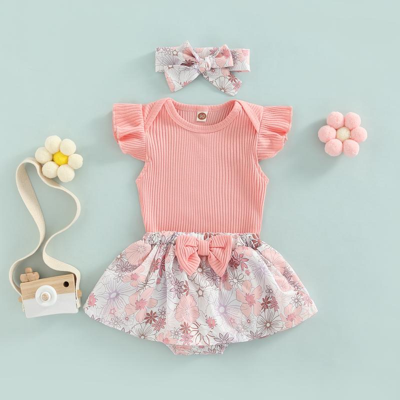 Clothing Sets Baby Summer Infant Girl Clothes Solid Color Flying Sleeve Romper Shorts Pants Headband Outfits 0-2TClothing, Pink
Clothing Sets Baby Summer Infant Girl Clothes Solid Color Flying Sleeve Romper Shorts Pants Headband Outfits 0-2TClothing, Pink