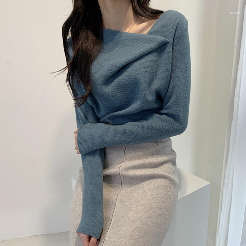 Women's Sweaters Spring Autumn Fashion Women Knitted Bottoming Shirts Long-sleeved Irregular Collar Slim Sweater Basic Female Pullover Tops, Blue
Women's Sweaters Spring Autumn Fashion Women Knitted Bottoming Shirts Long-sleeved Irregular Collar Slim Sweater Basic Female Pullover Tops, Blue