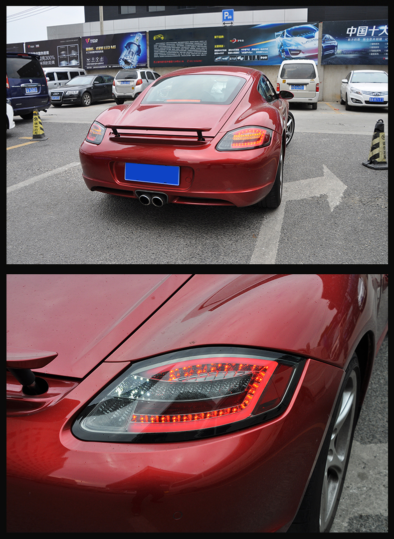 Car Styling Rear Lamp For Porsche Cayman 987 LED Tail Light 2005-2008 LED Turn Signal Running Lights Auto Accessories