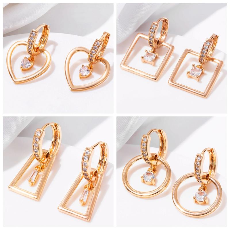 Dangle & Chandelier ESSFF Hollow Square Round Heart Earrings For Wmen Girl Gold Piercing Hanging Earring Hoops Fashion Crystal Jewelry
Dangle & Chandelier ESSFF Hollow Square Round Heart Earrings For Wmen Girl Gold Piercing Hanging Earring Hoops Fashion Crystal Jewelry