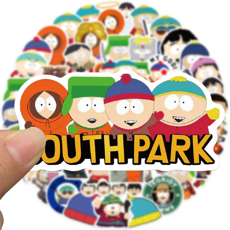 50Pcs South Park cartoon figure stickers Graffiti Kids Toy Skateboard Phone Laptop Luggage Sticker Decals
