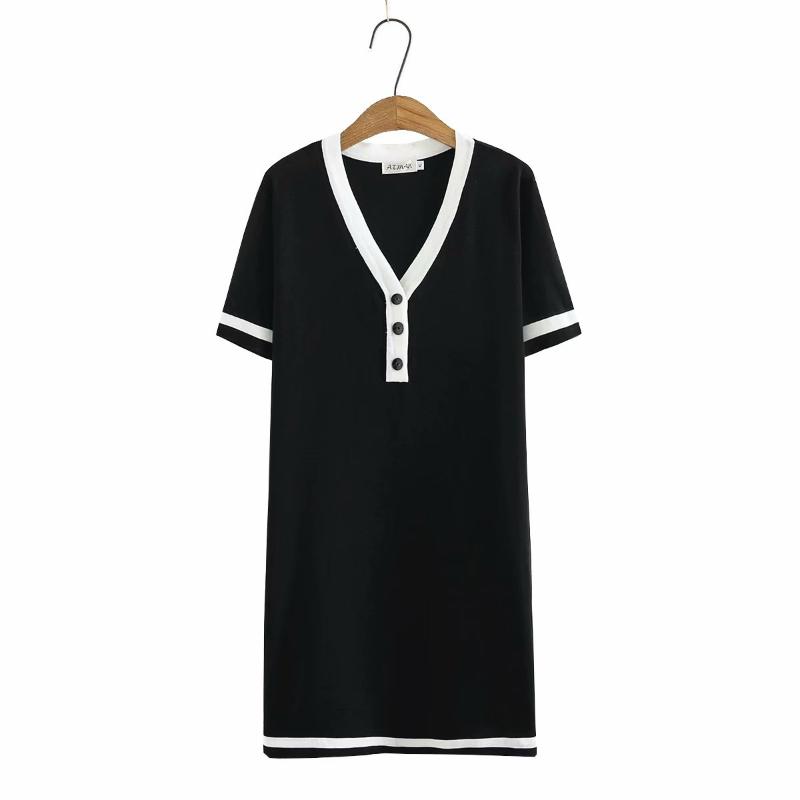 Plus Size Dresses Dress V-Neck Short Sleeve Patchwork Button Knitted Summer 2022 Black Elegant Casual Women's
Plus Size Dresses Dress V-Neck Short Sleeve Patchwork Button Knitted Summer 2022 Black Elegant Casual Women's