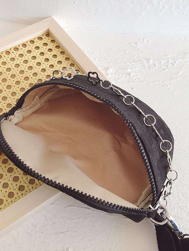 Kids Floral Graphic Chain Decor Waist Bag SHE