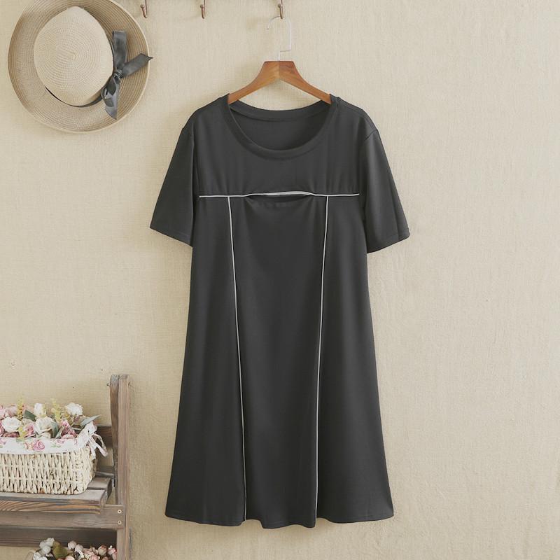 Plus Size Dresses For Women Thin Fabric O-Neck Short Sleeves The Design Of Hollow-Out Chest With Hole In Front Summer Dress, Black
Plus Size Dresses For Women Thin Fabric O-Neck Short Sleeves The Design Of Hollow-Out Chest With Hole In Front Summer Dress, Black