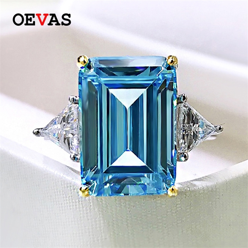 Solitaire Ring OEVAS 100 925 Sterling Silver Sparkling 10 14mm Aquamarine 5A Zircon Rings For Women Party High Carbon Diamond Fine Jewelry 220726
Solitaire Ring OEVAS 100 925 Sterling Silver Sparkling 10 14mm Aquamarine 5A Zircon Rings For Women Party High Carbon Diamond Fine Jewelry 220726