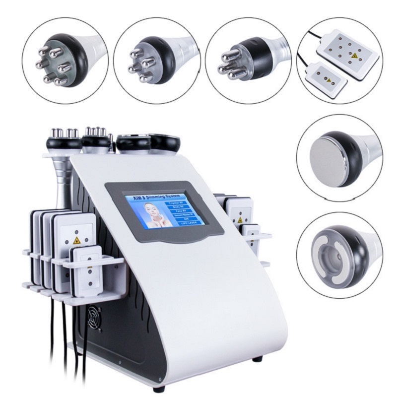 6 In 1 Multifunction RF Lipo Laser Ultrasonic Vacuum Ultrasound Lipolaser WeightLoss Slimming Beauty 40K Cavitation Machine